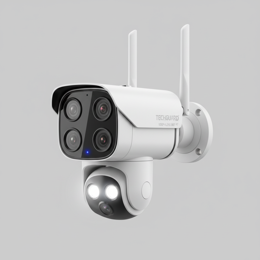 1080P HD 4-Lens Security Camera