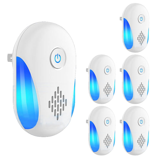 Répulsif Ultrasonique Anti Nuisibles, Lot de 6, Anti Souris Rongeurs Électrique à Brancher, Répulsif Intérieur avec 2 Modes pour Maison, Cuisine
