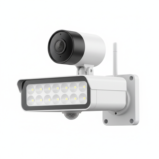 Outdoor 4G Security Camera with Yard Light